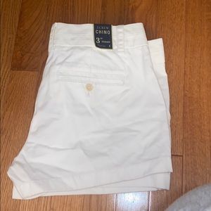 new white j crew shorts